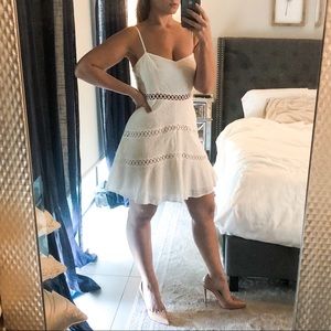 Lulu’s Sun Kisses White Eyelet Lace Skater Dress